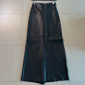 Authentic Leather A-Line Skirt
